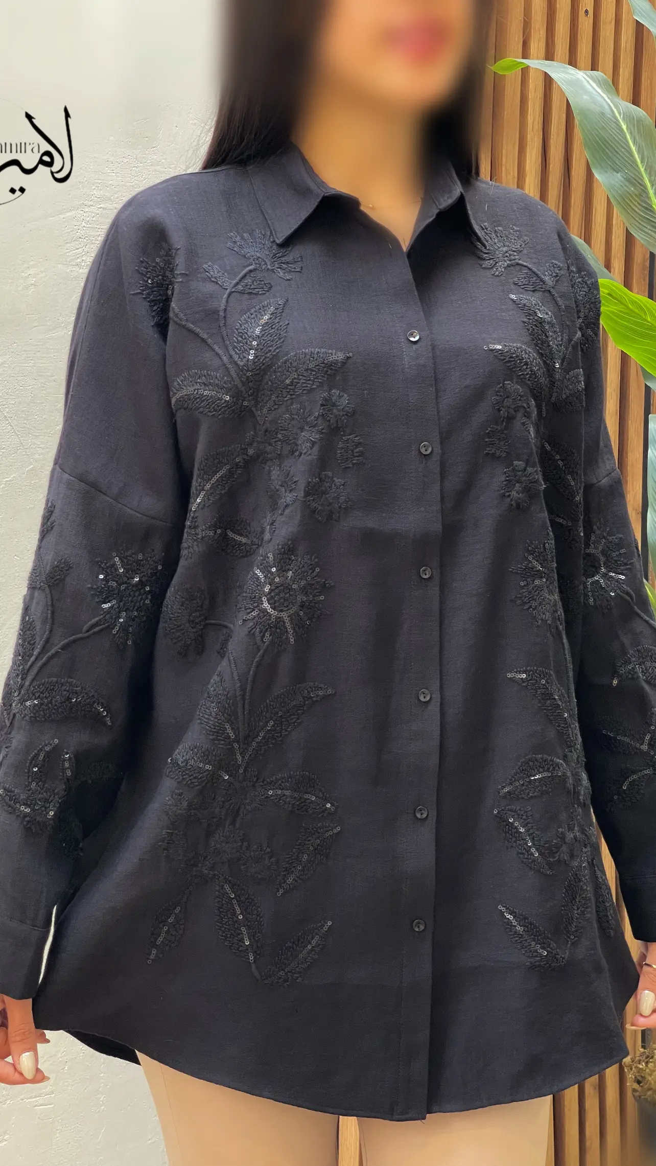 شومیز مانتویی مجلسی ترک طرح آلاله